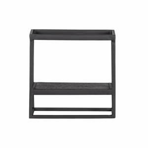 Černý kovový nástěnný stojan 40x40 cm Febe – WOOOD