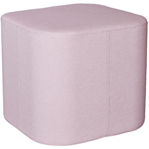 Růžový látkový taburet Softline Soft Square 47 x 47 cm