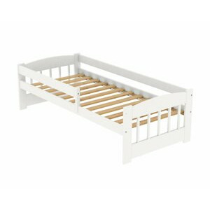 DRW Dětská postel z masivu Edík 180 x 80 cm - barva Bílá + šuplík ROŠT ZDARMA